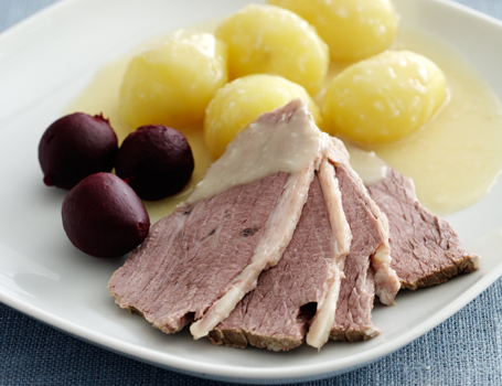 Description: Billede af Oksekød med peberrodssovs